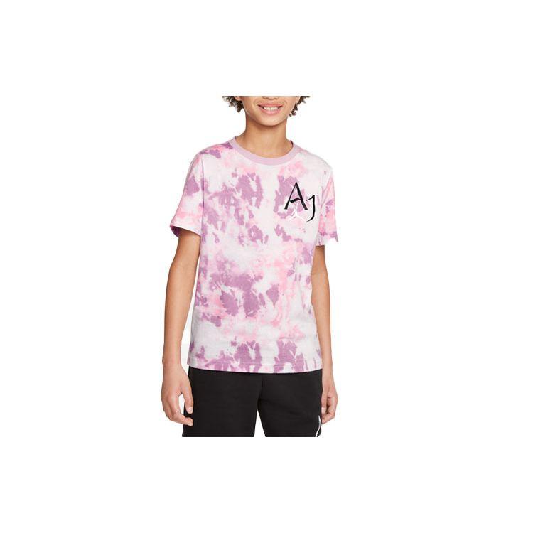 

Jordan All Over Print Color Block Casual Sports Short Sleeve T-Shirt Kids Tops DX8360-530 L