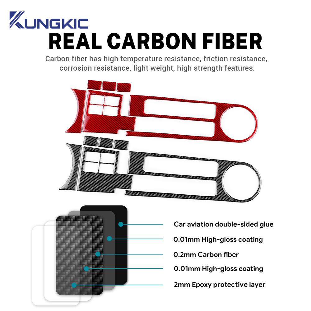 For Toyota Yaris 2006 2007 2008 2009 2010 2011 Real Soft Carbon Fiber Sticker LHD RHD Car Gear Handbrake Water Cup Accessories