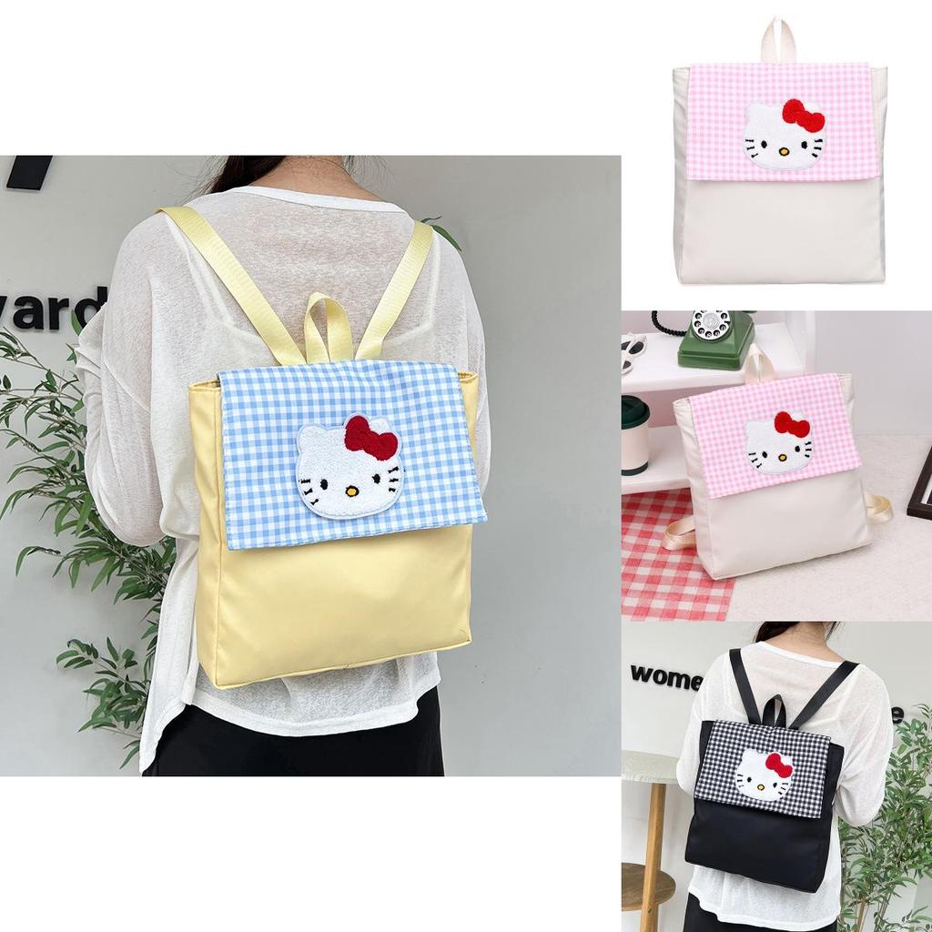 Hello Kitty College Backpack With Oxford Cloth Material For School And Commute