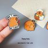 Broche Mignonne en Dessin Animé Capybara pour Sacs et Sacs à Dos
