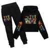 Cute Sprunki Cartoon Clothes for Kids Game Incredibox Hoodies + Pants Girls Autumn Sweatshirts Long Sleeved Pullover