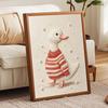 Sparkling Framed Pearl Painting Kit DIY with Cute Striped Duck 3D Bead Art Canvas Ready to Display Home Wall Decor Gift Idea for Living Room