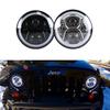RGB 7-inch Jeep Wrangler Headlights with Bluetooth Control - 60W, 7-color Adjustable, European & American Compatibility