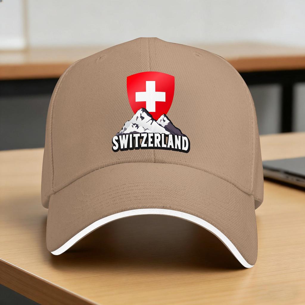 Switzerland Home To Helvetia Mountains Swiss Baseball Cap Fashion Women Unisex Trucker Hat SunProof Baseball Caps Birthday Gift