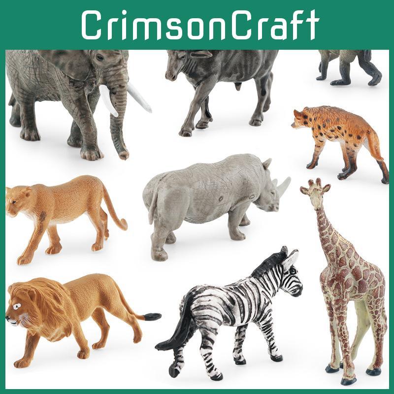 High Quality Pvc South African Animal Figurines Featuring Zebra Lion Rhino Buffalo Elephant