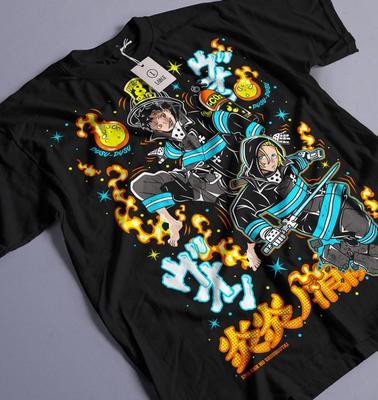 Fire Force Shinra Kusakabe Hemd Skitaru Shonen Tamaki Feuerwehrleute T-Shirt