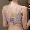 Untouched Front Button Underwear for Women Gathered on Top Anti Sagging Bra Print Summer Beautiful Back Bra Vest