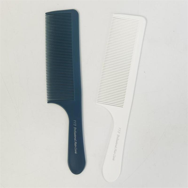 Professional White Resin Cutting Comb Heat Resistant Salon Hair Trimmer Brush Anti Static Plastic Pin Tail Styling Tool