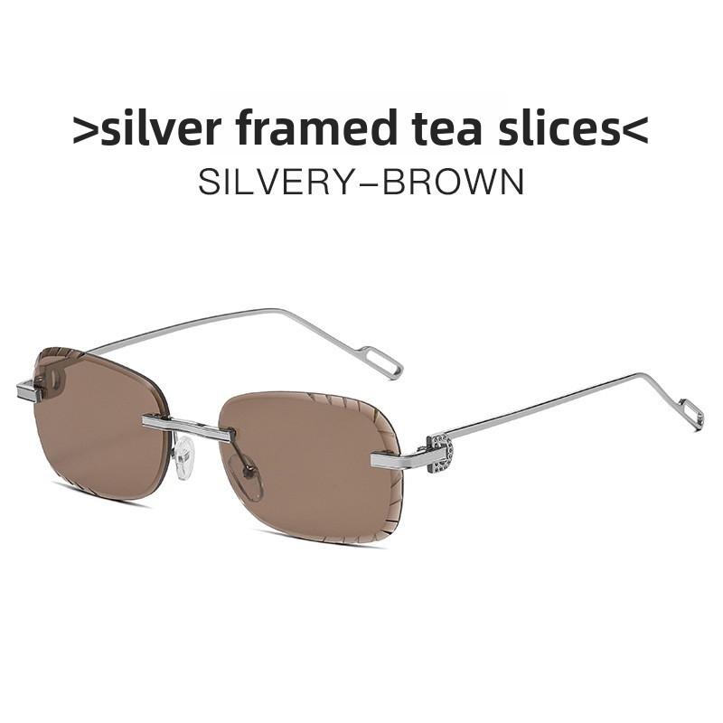 2025 Winter Unisex Frameless Color Shift Sunglasses With Uv400 For Street Style And Parties