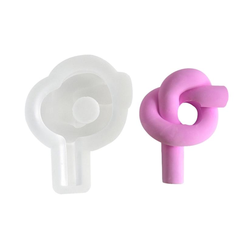 

Geometric Knot Shape Candle Holder Resin Moulds Knot Candlestick Silicone Mold for Home Table Decoration DIY Jewelry Box 1