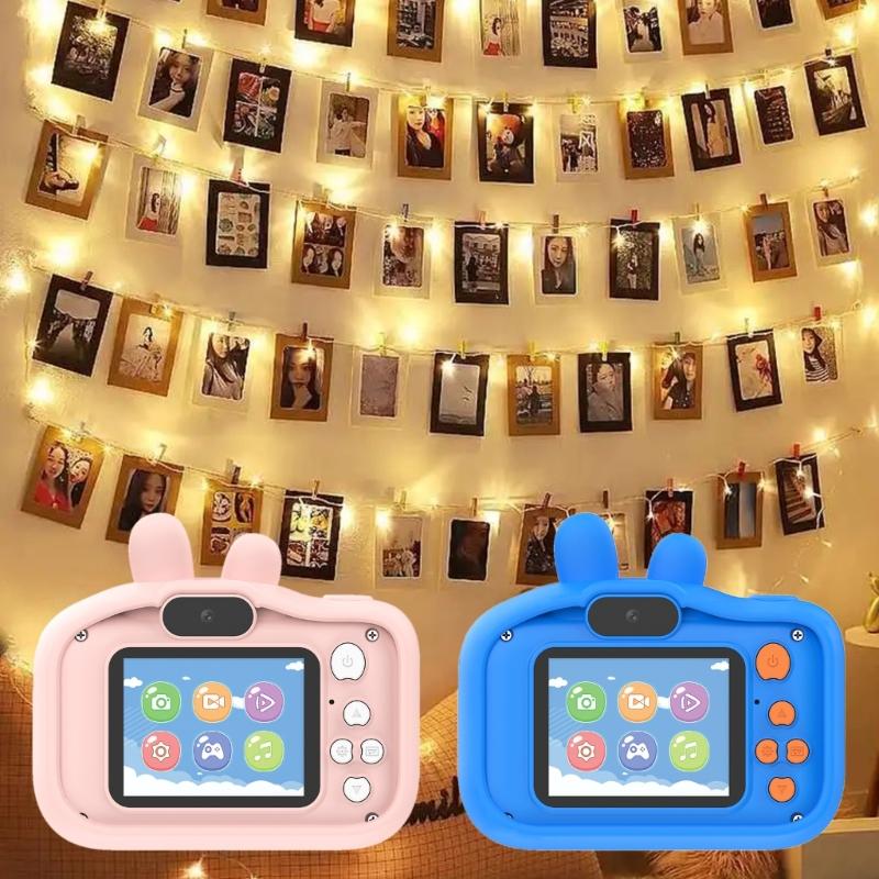 H9S Child Friendly Digital Camera Easy To Use Kids Educational Toy Camera 2.0in IPS Screen 8.0X Zooming Support OTG