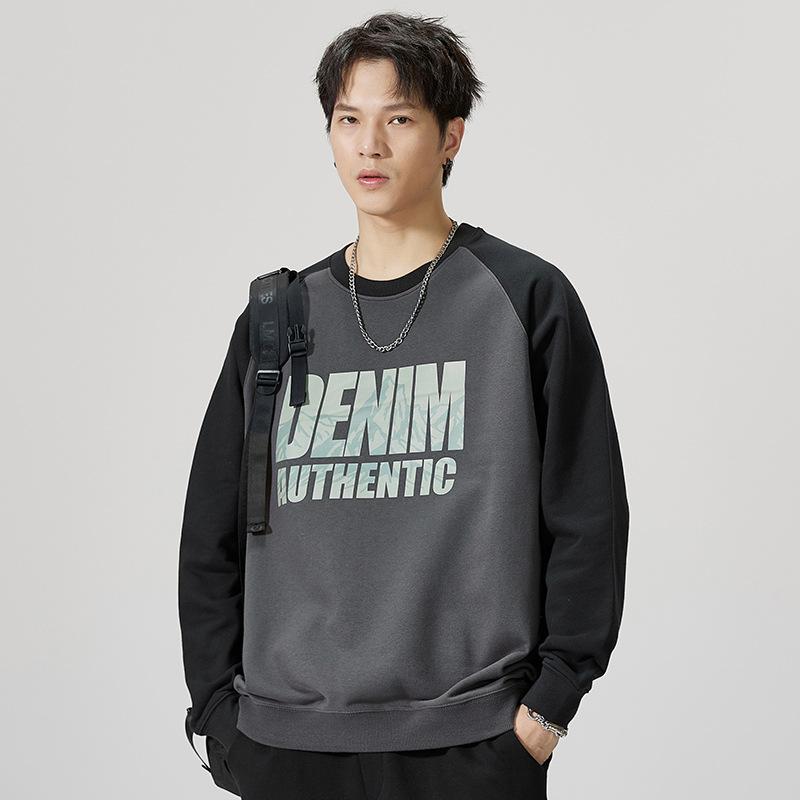 Осенне-зимний свитер с круглым вырезом для мужчин — фото 3