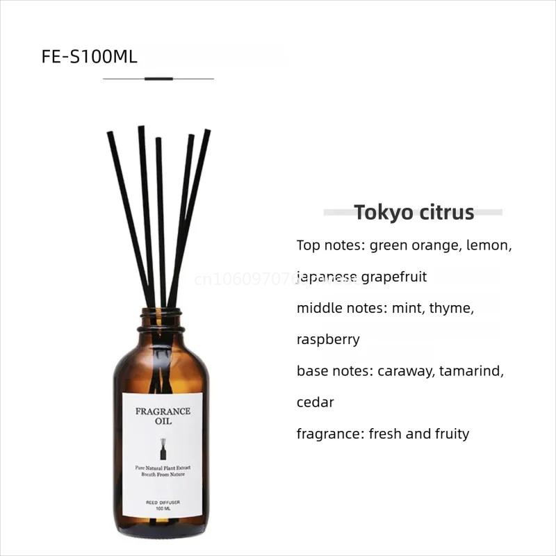100ml Fireless Aromatherapy Essential Oil Rattan Aroma Bedroom Toilet Deodorant Household Decoration Gift Diffuser Air Freshener