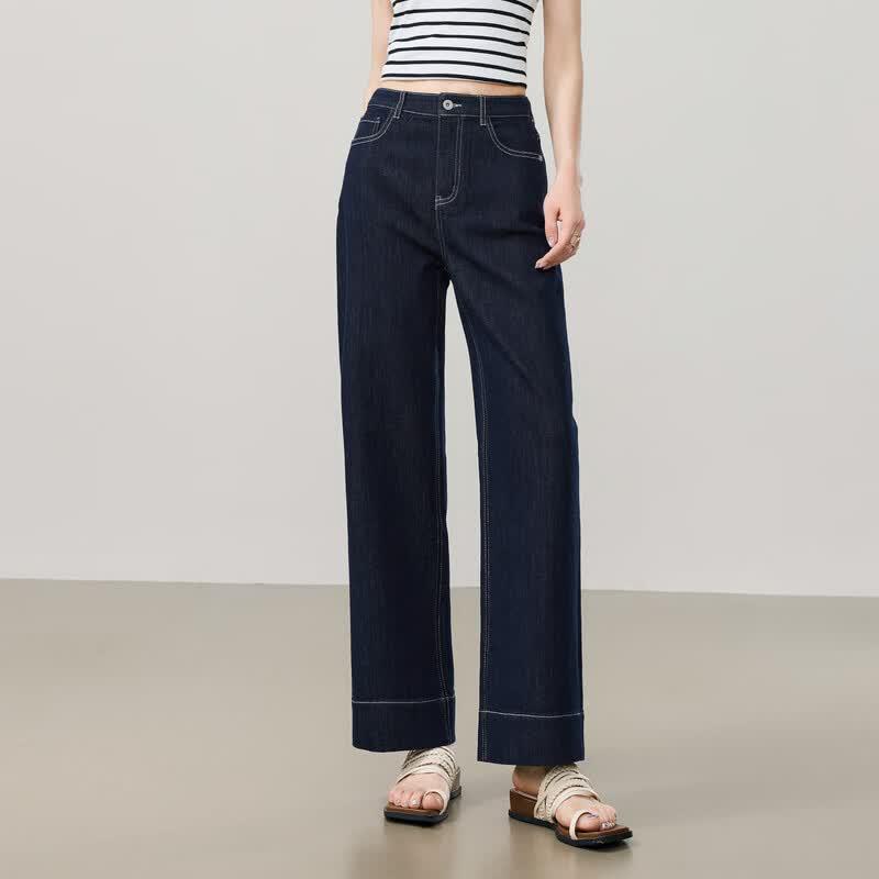 Women s ESE-Y Wide Straight Leg Denim Jeans 33