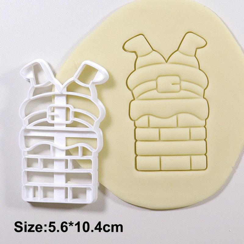 Holiday Christmas Cookie Embosser Cutter Mold Santa Claus Crystal Ball Snowman Fondant Stamp Cake Decor Tools Baking Supplies