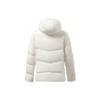 Li Ning Training Series Logo Warm Hooded Down Jacket Women Outerwear Off-White AYMS270-1