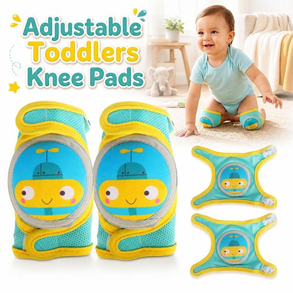 Cartoon Baby Knee Pads Adjustable Kids Elbow Knee Guards Toddlers Crawling