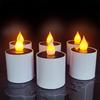6-Pack Solar LED Candles Outdoor Waterproof Flameless Solar Tea Lights Rechargeable Candles for Party Garden Home Decor