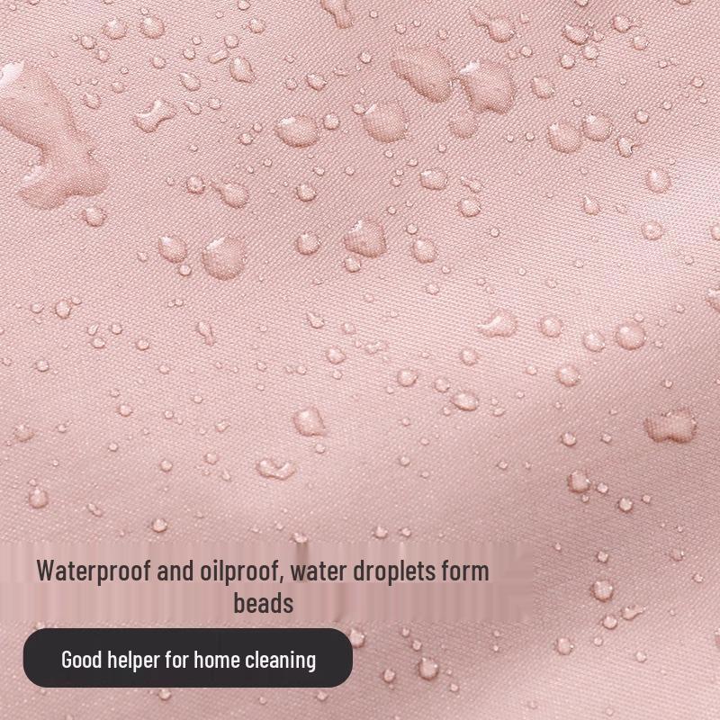 Waterproof Oil-Proof Cute Kitchen Apron with Wipeable Long Sleeves for Men and Women