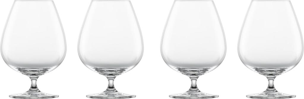 ZWIESEL GLAS Break-Resistant Cognac Glasses, Special for Cognac and Brandy, XXL, 4-Piece Machine-Made Glass (l123633)