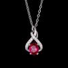 High-end Olive Green Heart Pendant Necklace Female Luxury Clavicle Chain 925 Silver Necklace Lady Temperament Delicate Gift