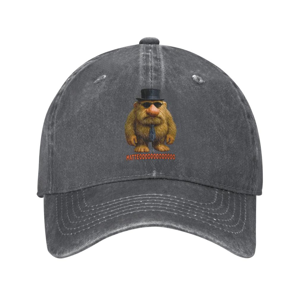 Matteooooooooooooo Mateo Italian Brainrot character Baseball Cap Sun Kpop Rock Adjustable Washed Trucker Hat Men Snapback Cap