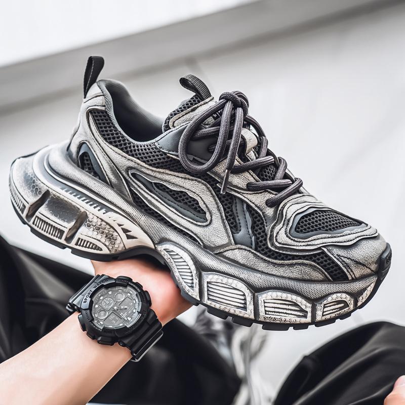 Spring Fashion Street Low-top Dad Shoes Korean Version Men's Outdoor Platform Shoes Student Lace-up Casual Sports Trendy Shoes