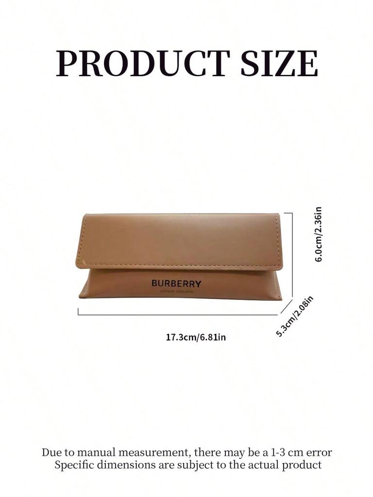 Burberry Hnědé pouzdro na sluneční brýle z PU kůže