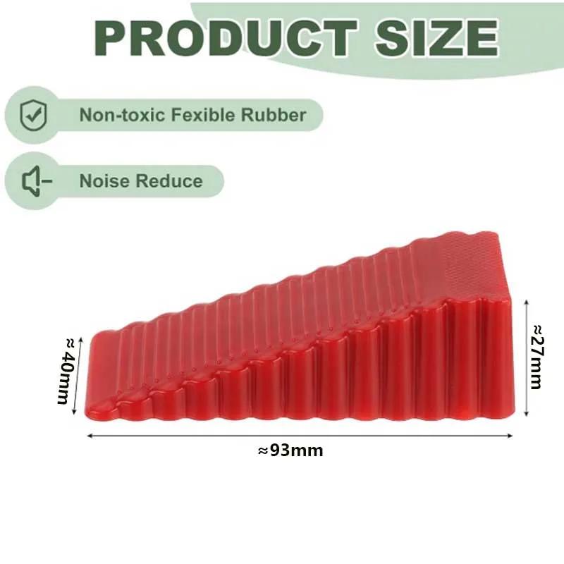 Safety Silicone Door Stop Block Wedge Stop Door Stopper Home Offices Door Rear Retainer Impact Stopper Rubber Stops No Drill