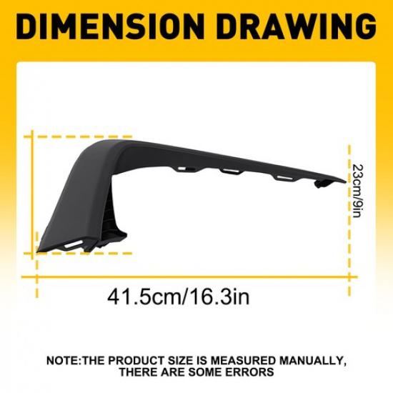 New Front Right Passenger Bumper Trim Molding For 19-22 Honda Pilot Upper Black