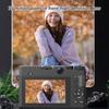 4K Mirrorless Digital Camera 18X Digital  75MP Front Rear Double Lens 9 Shoot Mode Portable USB Rechargeable Battery