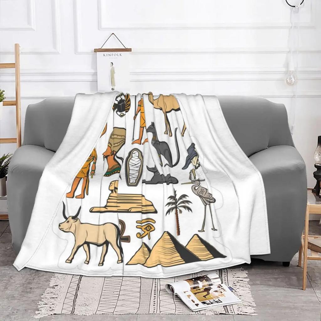 Alte Ägyptische Kultur Decken Weiche Warme Flanell Überwurfdecke Bettwäsche für Bett Wohnzimmer Picknick Reise Zuhause Sofa