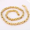 6MM Link Chain Bracelet Necklace Set for Man Waterproof Gold Color 50CM Long Stainless Steel Men's Necklace & Bracelets Jewelry