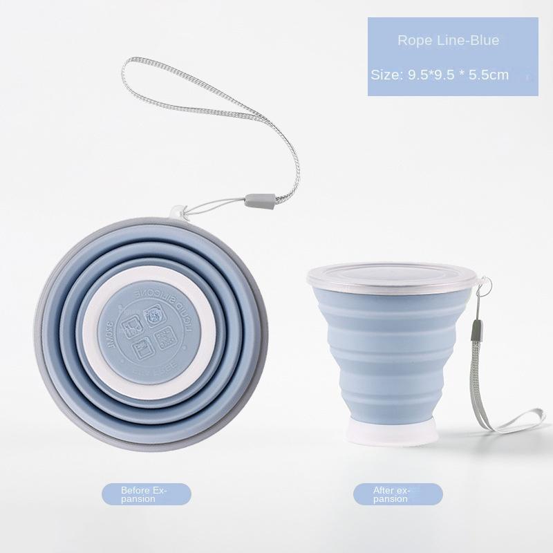 Folding Silica Gel Cup Design Lightweight Outdoor Activity Lightweight and Convenient to Use Edible Silicon Material Folding Cup