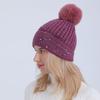 Women's Autumn Winter Plush Knitted Soft Rabbit Wool Hat Warm Beret