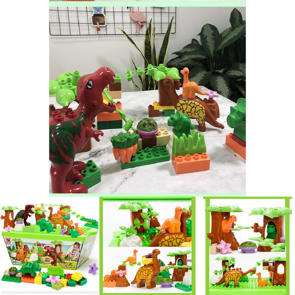 Dinosaurier-Bausteinset für Kinder mit großen ABS-Kunststoffteilen für kreatives Spielen