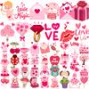 54pcs Temporary Tattoo Heart Symbols Temporary Tattoo Stickers Love Icons Waterproof Long-lasting Body Stickers For Cheeks