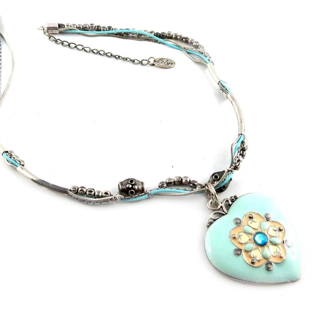 Les Trésors De Lily [D8926] - Designer Necklace 'Memories of the Past' Turquoise
