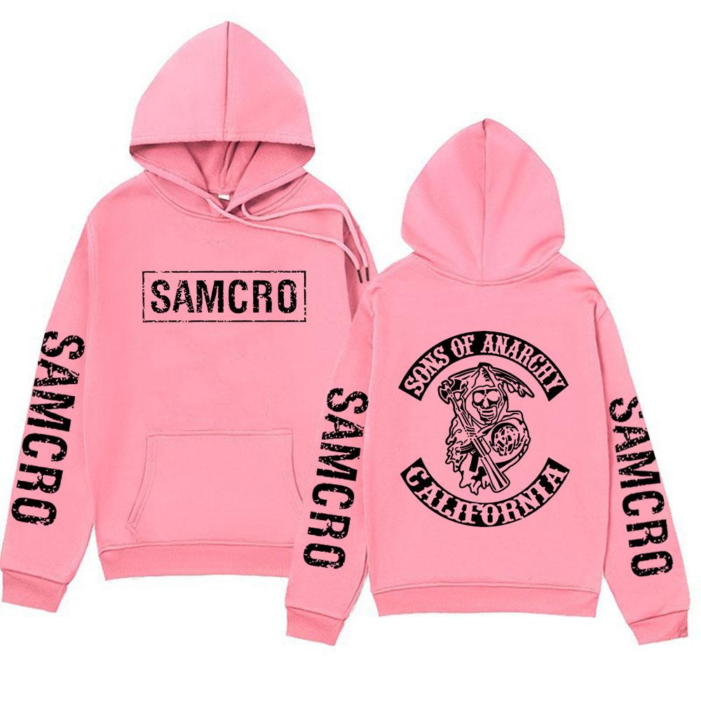 Sons of Anarchy SAMCRO Grafik Hoodie Harajuku Langarm Streetwear Herren Damen Mode Rock Punk Übergroße Hoodies Sweatshirt
