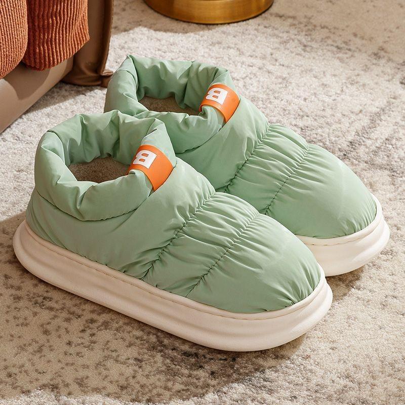 Мешок и хлопковые тапочки для мужчин зимой Водонепроницаемые нескользящие хлопковые туфли — фото 5