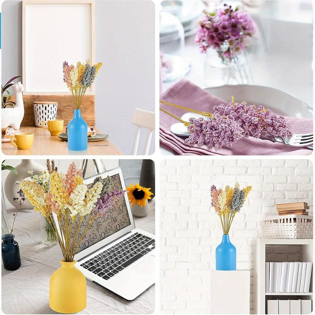 12pcs Multicolor Artificial Flowers Suitable for Home Wedding Party Office Autumn Thanksgiving Christmas Celebration DIY Bouquet, Photography Props