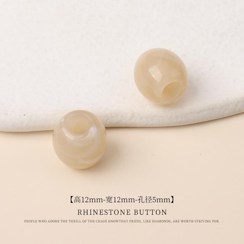 5 ks Akrylové Dvoubarevné Korálky do Kbelíku s Velkým Otvorem Ručně Vyráběné Korálkové Šperky Korálky Plavky Sukně Tkaničky do Bot Dekorativní Kulatá Korálková Spona