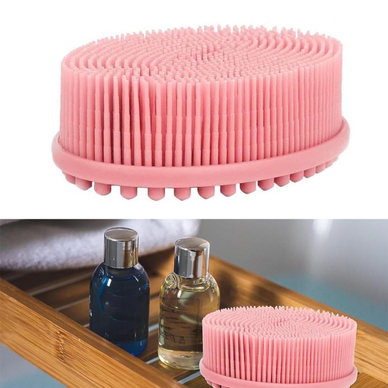 Hypoallergenics Silicone Body Scrubber For Adults And Kids Friendly Bath Brush With Flexible Bristles