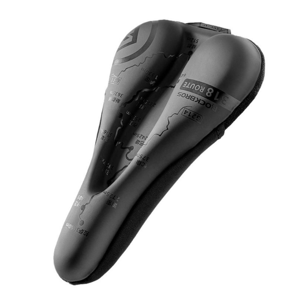 

Rock Brothers bicycle seat cushion cover quick dismantling silicone slow rebound shock absorption men and women mountain road car seat cushion riding one size fits all чёрный