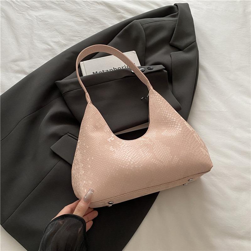 

Вместительная наплечная сумка женская летняя новая модная сумка-тоут высокого класса простая ретро сумка подмышку розовый