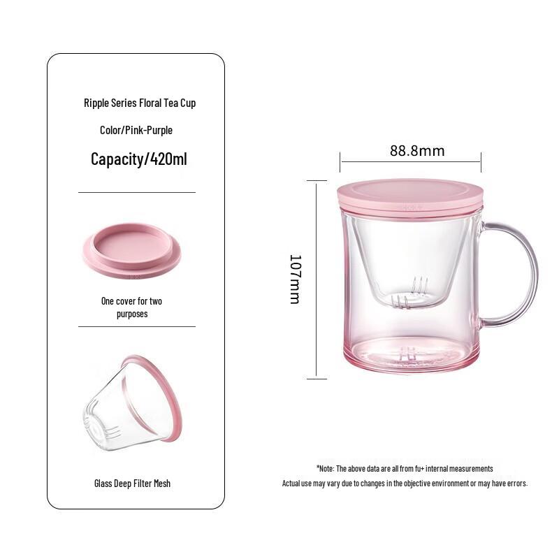 Fuguang FU+ Creative Dual-Use Lid Glass Tea Cup