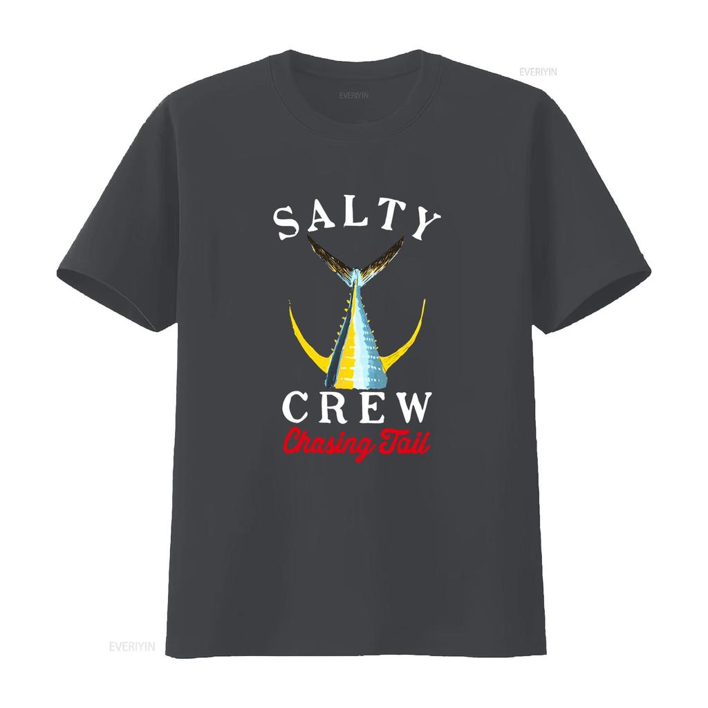 Salty Crew Mens T Shirt Chasing Tail Design with Banana Yellow Tailed Print Medium Size New Arrival vintage Washed Casual