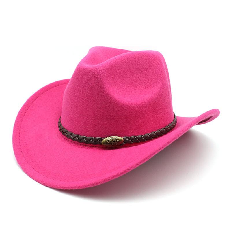 Western Cowboy Hat For Men With Wool Blend For Outdoor Riding And Sun Protection