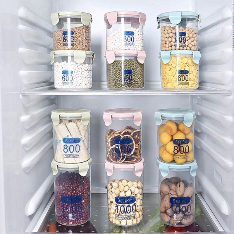 Contenitore in Plastica per Cereali Secchi Scatola Contenitore Scatola a Conchiglia Contenitore Ermetico per Alimenti
