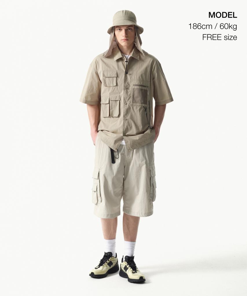 MUSINSA STANDARD [City Leisure] Desert Round Bucket Hat [Grayish Beige]